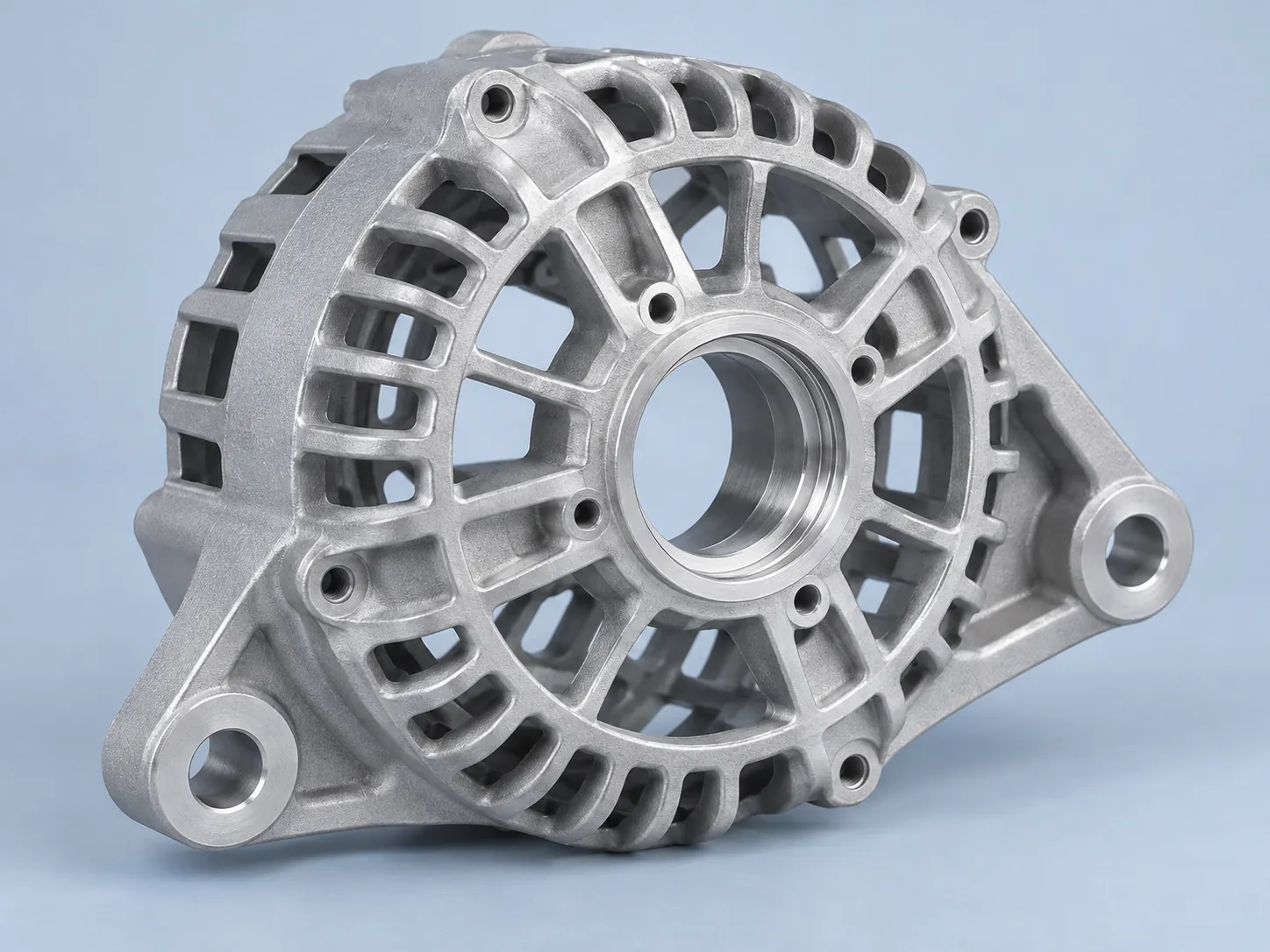 Illustrative aluminum alternator housing