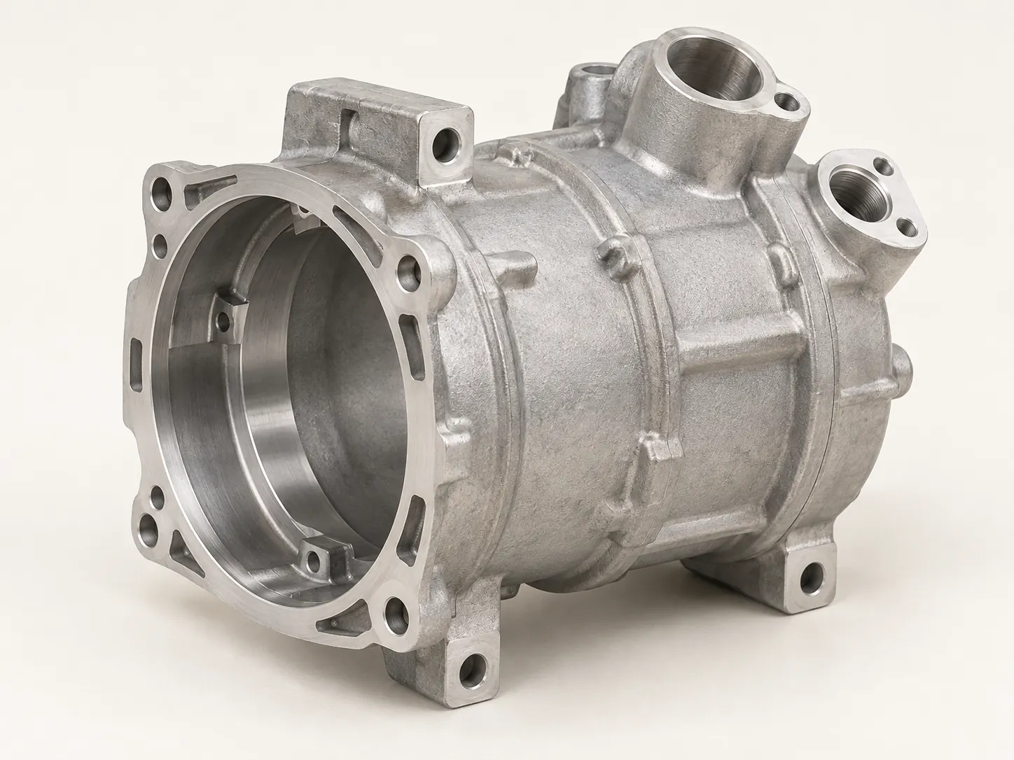 Illustrative aluminum compressor housing