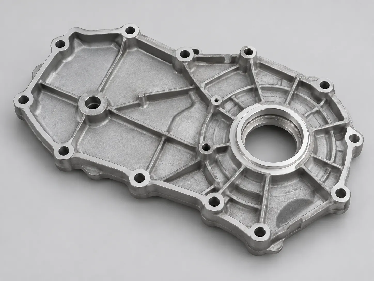 Illustrative aluminum gearbox end cover