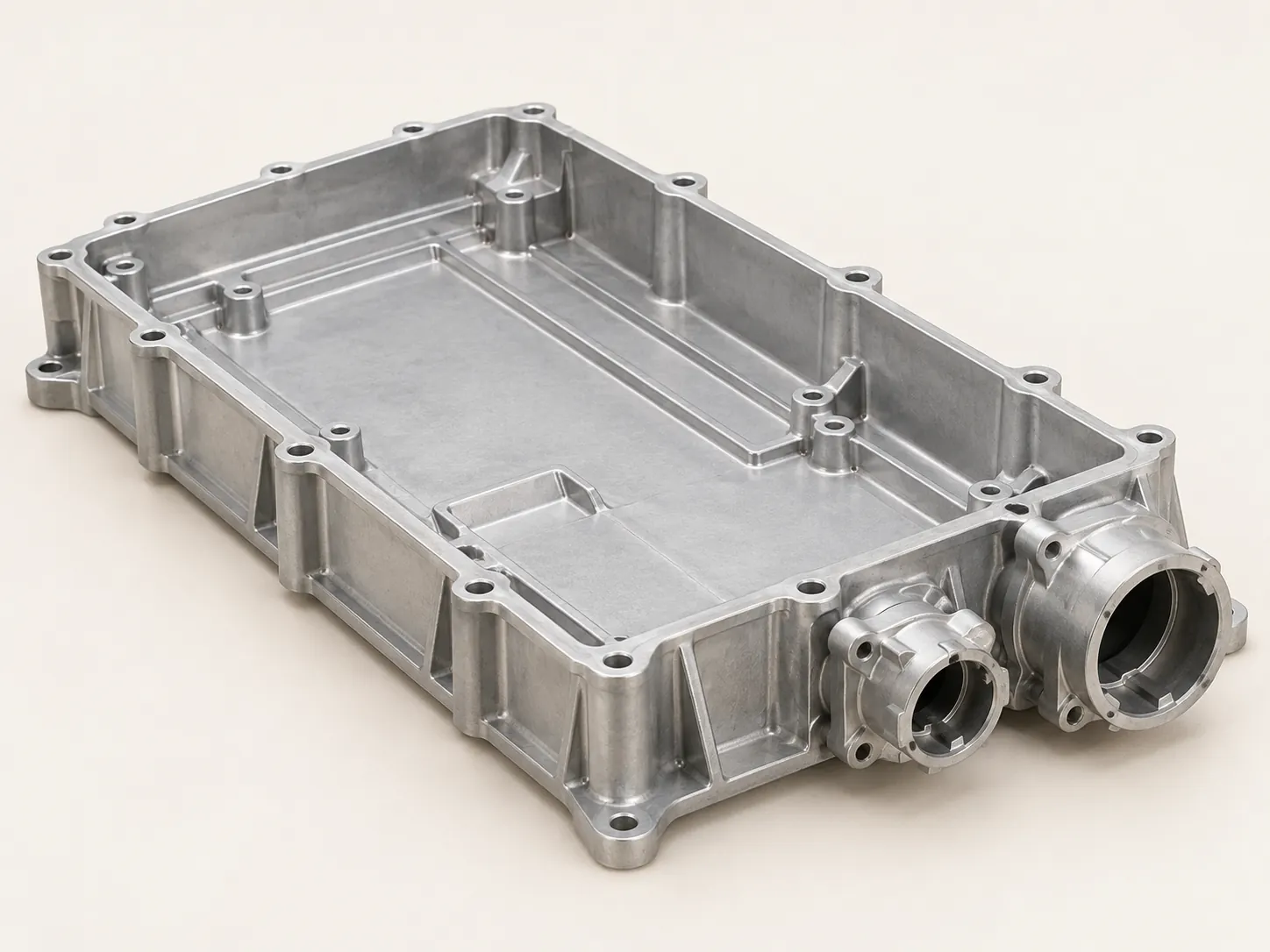 Illustrative aluminum onboard charger housing