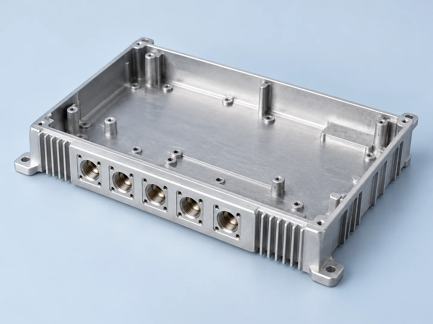Illustrative aluminum communication module enclosure