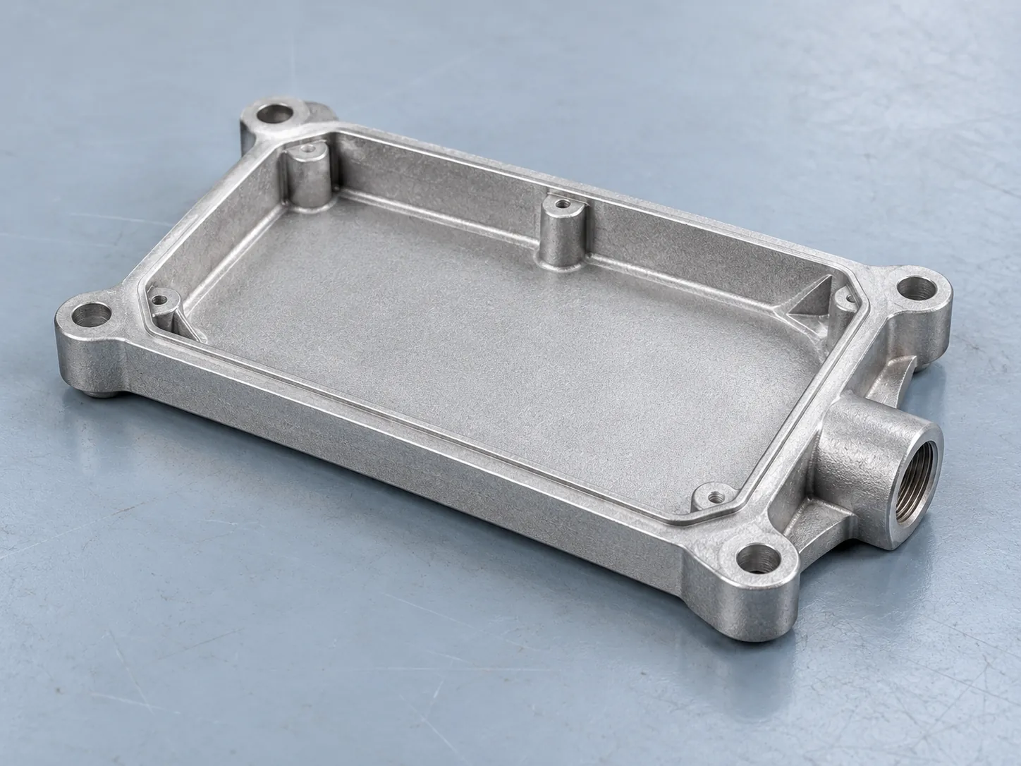 Illustrative aluminum equipment end cover