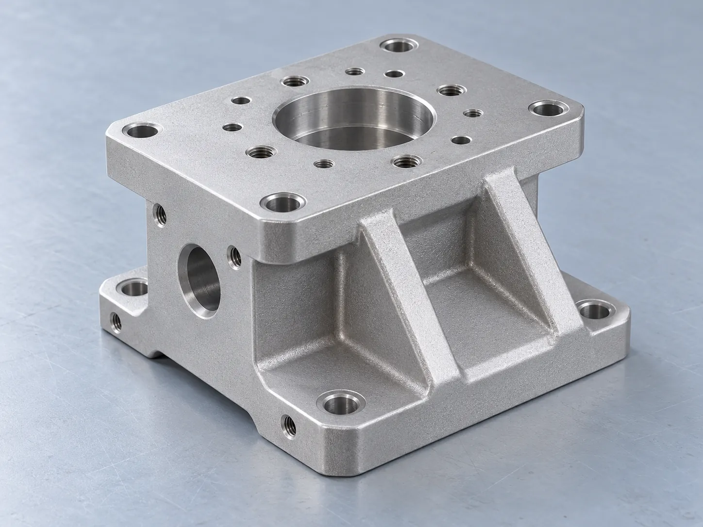 Illustrative aluminum end-effector mounting block