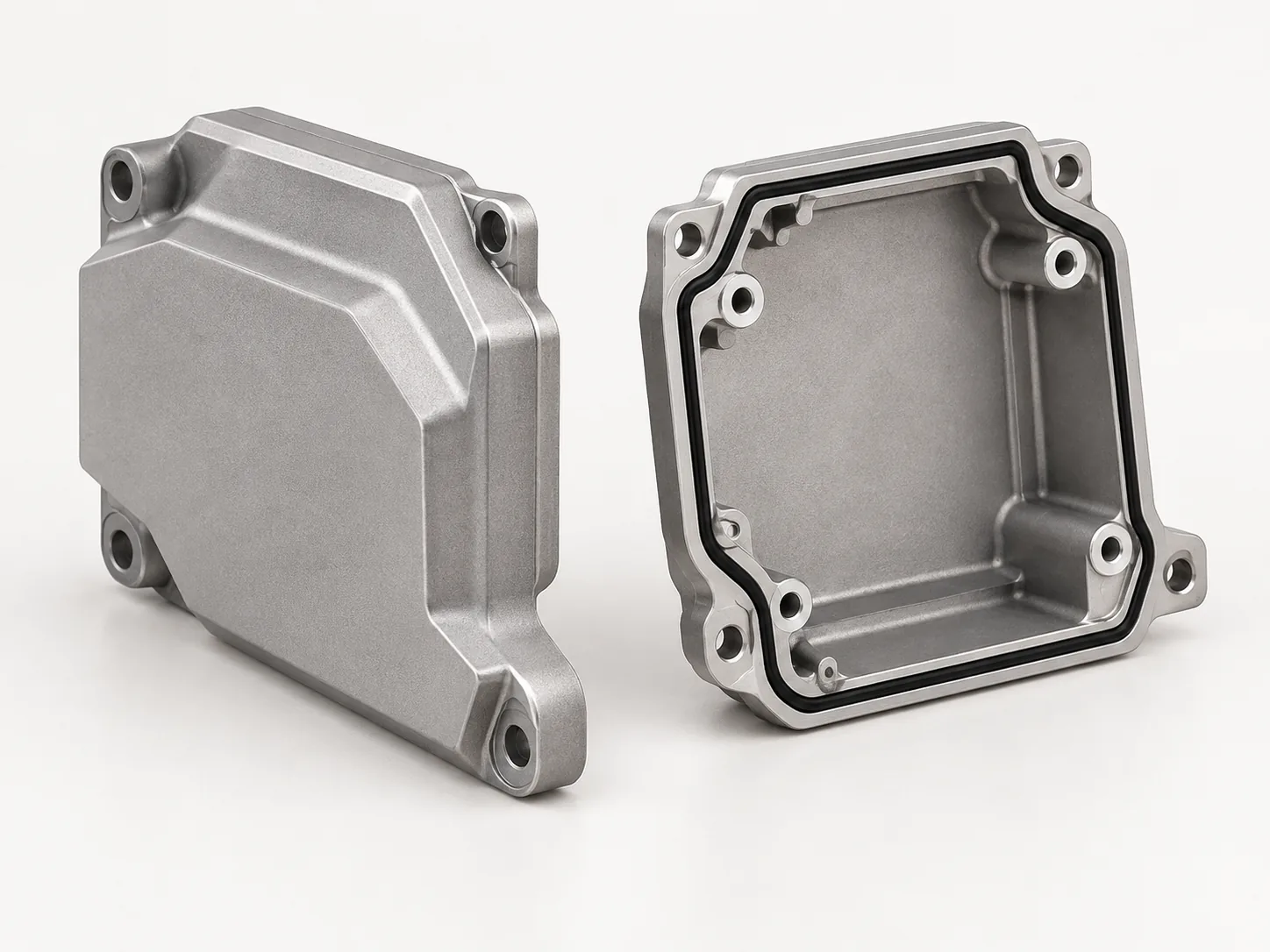 Illustrative aluminum battery pack end caps