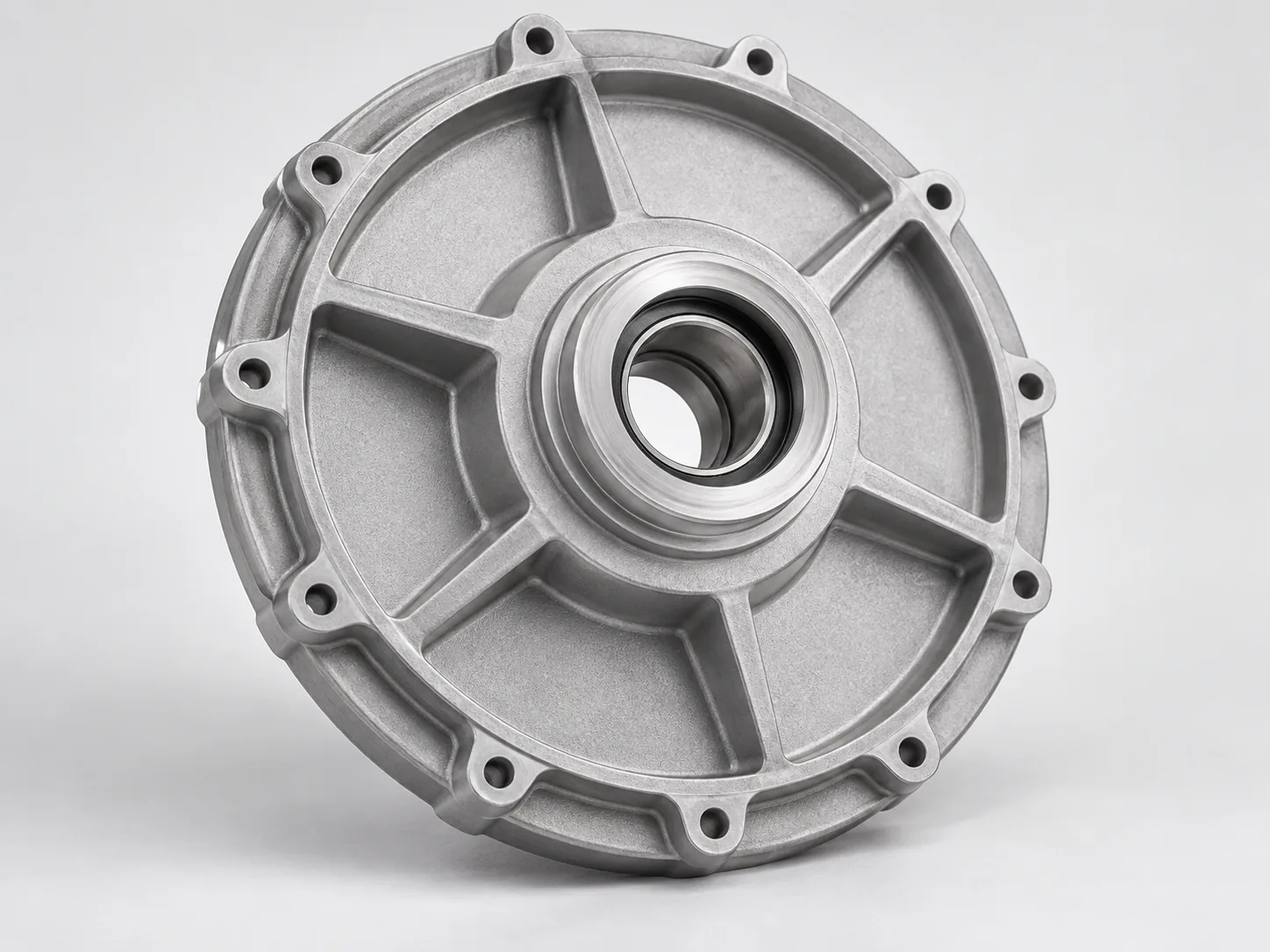 Illustrative aluminum hub motor end cover