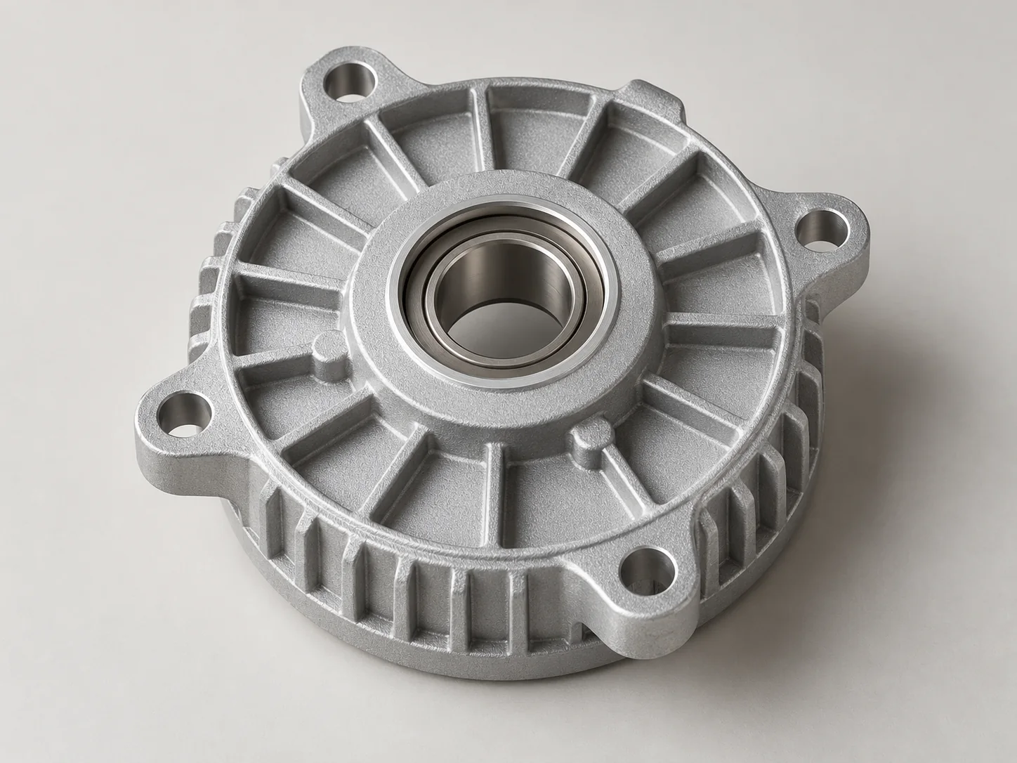 Illustrative motor & pump covers aluminum component