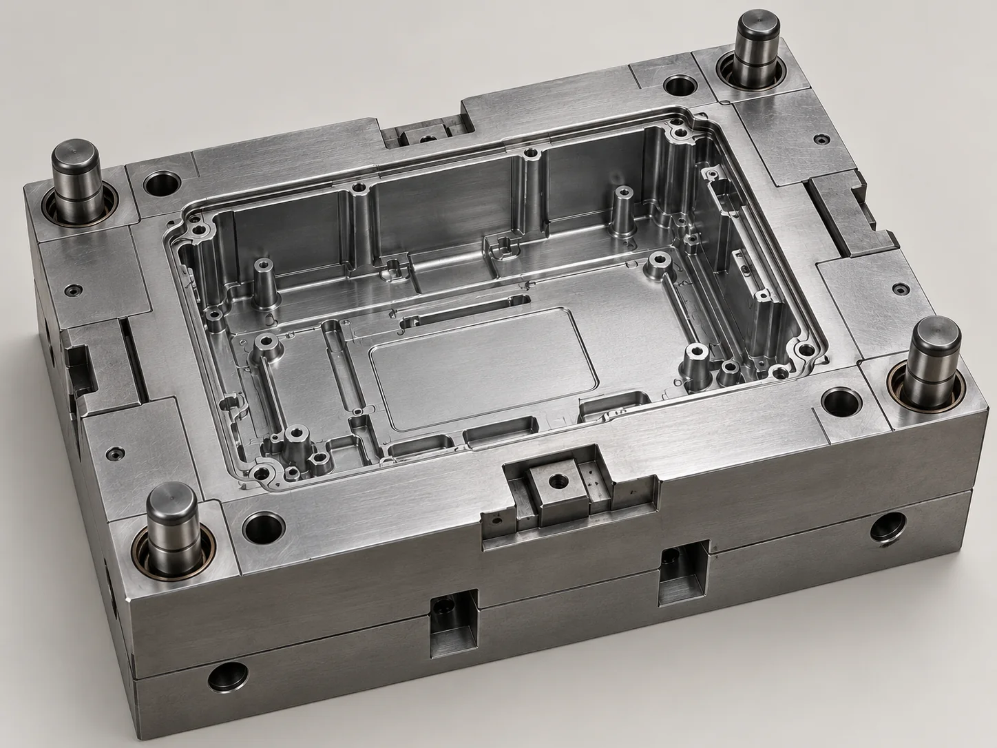 Illustrative close-up of a machined die casting mold cavity